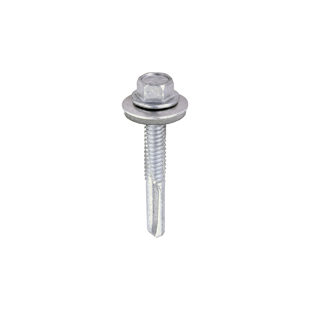 TIMCO Metal Construction Heavy Section Screws - Hex Self-Drilling Exterior Silver Organic