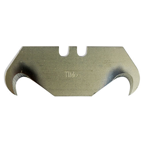 (Pack of 10) TIMCO Hooked Utility Knifes Blades 51 x 19 x 0.6 mm – Super Sharp SK2 Steel, 10-Pack, Ideal for Flooring, Carpet, Linoleum, Plastic, Wood (HBDISP)