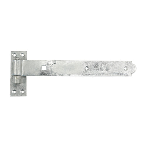 1x Pair - Straight Band & Hook On Plates (Pack of 1) – Hot Dipped Galvanized Heavy Duty Gate Fittings | TIMCO Carbon Steel Hardware for Wooden Gates & Doors