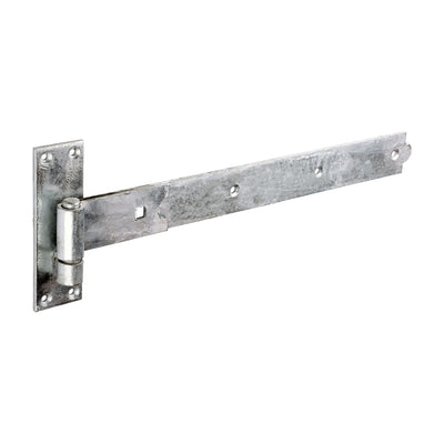 1x Pair - Straight Band & Hook On Plates (Pack of 1) – Hot Dipped Galvanized Heavy Duty Gate Fittings | TIMCO Carbon Steel Hardware for Wooden Gates & Doors