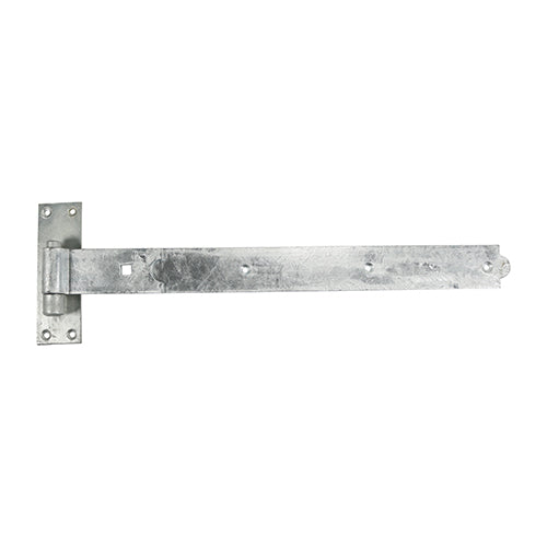 1x Pair - Straight Band & Hook On Plates (Pack of 1) – Hot Dipped Galvanized Heavy Duty Gate Fittings | TIMCO Carbon Steel Hardware for Wooden Gates & Doors