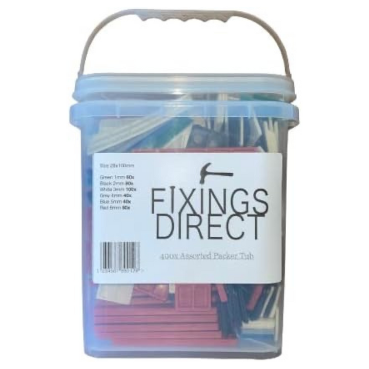 Fixings Direct Assorted Flat Packers 1-6mm (Tub of 400)