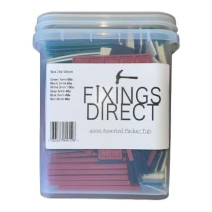 Fixings Direct Assorted Flat Packers 1-6mm (Tub of 400)