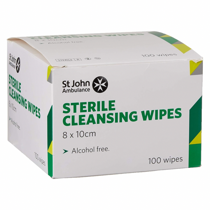 St John Ambulance Sterile Cleansing Wipes, Pack of 100
