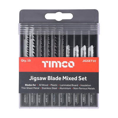 Mixed Jigsaw Blade Set for Wood, Metal & Plastic Cutting – High Carbon Steel & HSS Blades (MIXED PACK)