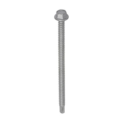 Metal Construction Light Section Screws – Hex Head Self-Drilling Exterior Silver Organic Coated