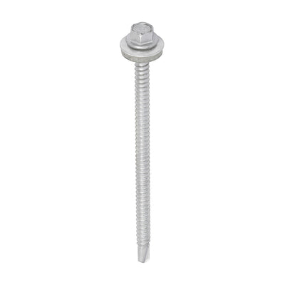 Metal Construction Light Section Screws – Hex Head with EPDM Washer – Self-Drilling Exterior Silver Organic