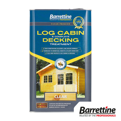 5L Log Cabin & Decking Treatment | Clear Wood Oil with UV Stabilisers | Mould & Algae Prevention