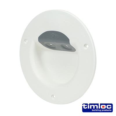 140mm Timloc Rad-Seal Radiator Pipe Guide & Seal – White Plastic Pipework Cover for Heat Loss Prevention (BOX OF 10)