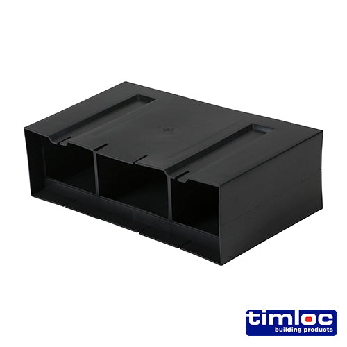 115mm Timloc Underfloor Vent Horizontal Front Extension – For Telescopic Vent Systems – LOC1203 (PACK OF 20)