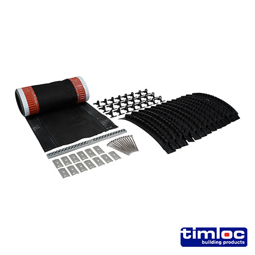 6m Timloc Roll Out Dry Fix Ridge Kit – Black Roof Ridge Ventilation ...