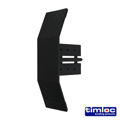 155 x 105mm Timloc Ambi-Verge Eaves Starter - Black - 99154 | Universal Dry Fix Verge System for Profiled Roof Tiles | Mortar-Free Eaves Closure Unit