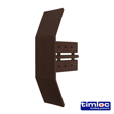 155 x 105mm Timloc Ambi-Verge Eaves Starter - Brown - 99155 | Universal Dry Fix Verge System for Profiled Roof Tiles | Mortar-Free Eaves Closure Unit