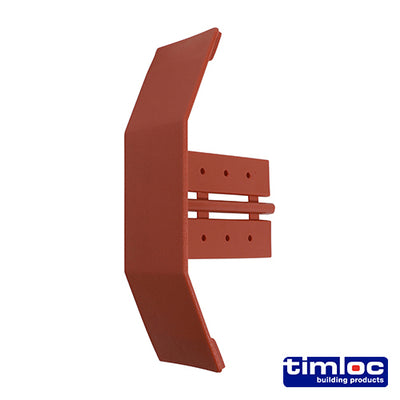 155 x 105mm Timloc Ambi-Verge Eaves Starter - Terracotta - 99156 | Universal Dry Fix Verge System for Roof Tiles | Mortar-Free Eaves Closure Unit