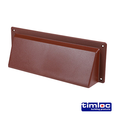 (BAG OF 1) Timloc External Cowl – Brown Plastic Wall Vent Draught Reduction
