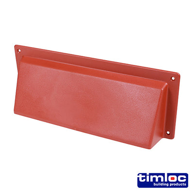 (BAG OF 1) Timloc External Cowl – Terracotta Plastic Wall Vent Draught Reduction