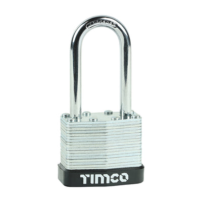 Laminated Padlock Long Shackle – Heavy Duty Steel Lock for Sheds, Gates & Chains