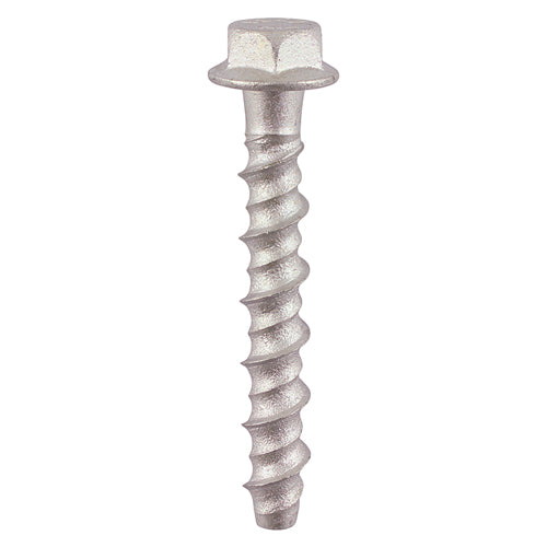 Masonry Bolts - Hex Flange Exterior Silver for Heavy Duty Concrete & Brick Fixings