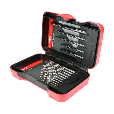 Ground Jobber & Masonry Drill HSS Metal and Carbide Tipped Drills with Case
