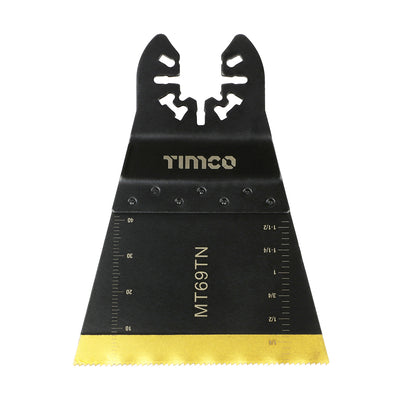(PACK OF 1) Long Life Multi-Tool Blade 69mm - Straight Wood & Metal Cutting Bi-Metal with Quick Release - Blister Pack