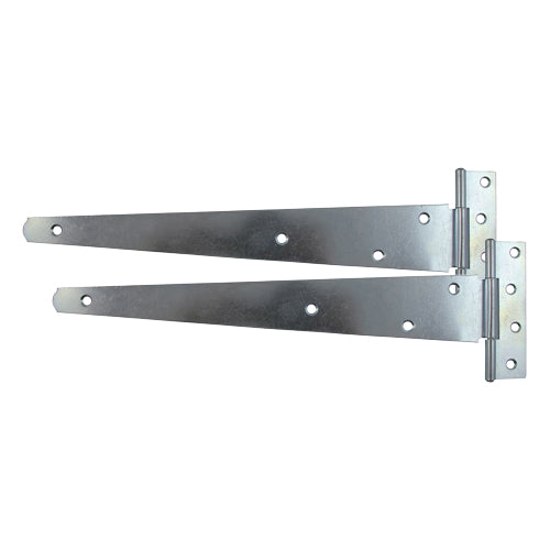 1x Pair of Medium Tee Hinges - Zinc | Heavy Duty Gate & Shed Door Hinges