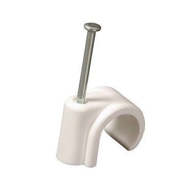 Pipe Clips Nail In – White Plastic Pipe Support Clips for Plumbing & Heating Installation – TIMCO