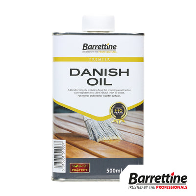 500ml Danish Oil Wood Finish | Low Lustre Natural Look | Interior & Exterior Wooden Surfaces
