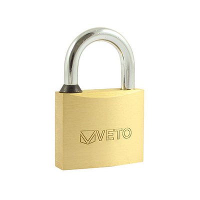 Brass Padlock – Medium Security Lock for Gates, Cabinets & Sheds – Single Pack