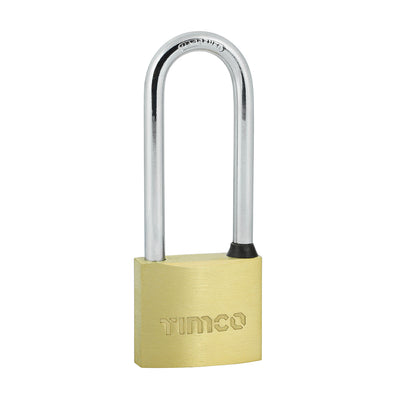 Brass Padlock with Long Shackle – Durable Security Lock for Cabinets, Sheds & Gates