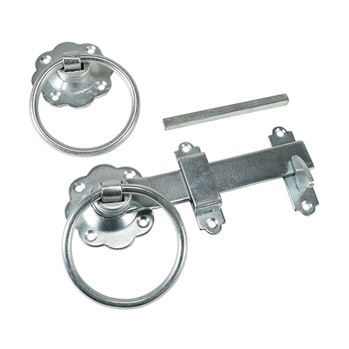 6″ Ring Gate Latch | Zinc-Plated Garden Gate Hardware - Pack of 1  (RGL6ZB)