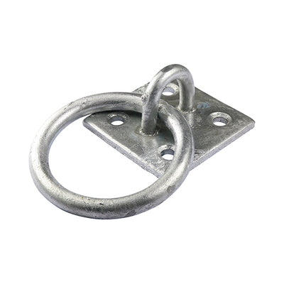 Ring on Plate - Hot Dipped Galvanized | Heavy Duty Gate & Shed Anchor
