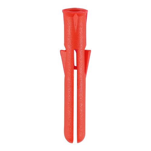 Premium Plastic Plugs – Red 34mm | High Performance Fixings for Concrete, Brick & Block