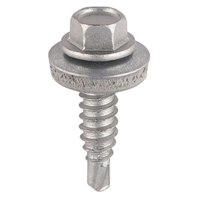 Hex Head Stitching Screws with EPDM Washer - Silver | Self-Drilling Sheet-to-Sheet Fixings – For Exterior & Metal Constructions