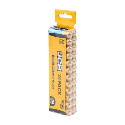 AA 24 Pack JCB Ultra Alkaline Batteries | High Performance 1.5V Non-Rechargeable Bulk Trade Pack