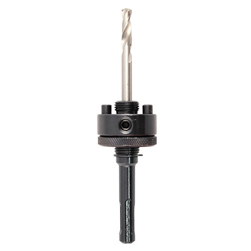 32-210mm - Holesaw Arbor – SDS Plus Shank (Pack of 1) | 5/8-18 Thread, Fits 32–210 mm Hole Saws, Includes Pilot Drill - (SDSA2)