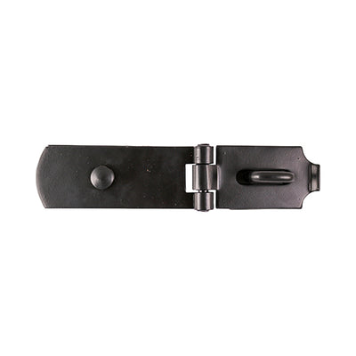 (1x) 8" Hasp & Staple - Swivel Pattern – Heavy Duty Black Security Lock | Anti-Theft Gate, Shed & Door Hardware (Pack of 1)