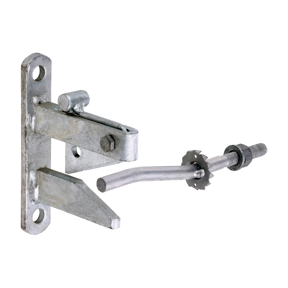 120mm TIMCO Self Locking Gate Catch with Cranked Striker | Hot Dipped Galvanised | Carbon Steel | Gate Latch