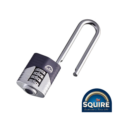 2.5 Inch Long Shackle Vulcan Combination Padlock | Boron Steel Recodable Lock | 100K Codes