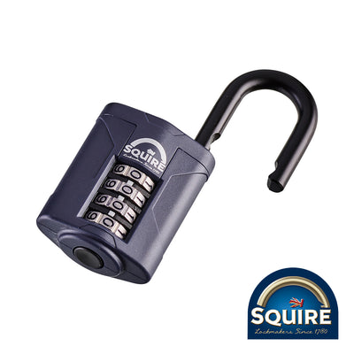 Heavy Duty Combination Padlock | Hardened Steel Open Shackle | 100,000 Codes