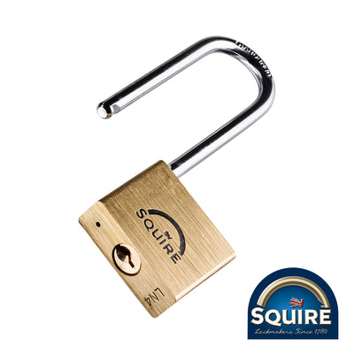 40mm Premium Brass Lion Padlock | 2.5" Stainless Steel Long Shackle | Double Locking Security