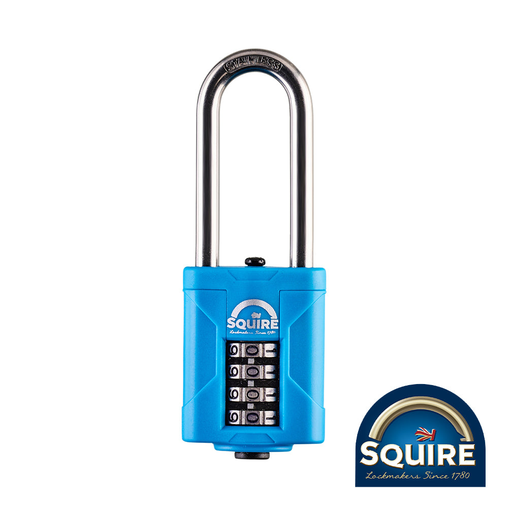 2.5 Inch Long Shackle Combination Padlock | Stainless Steel Recodable Security Lock