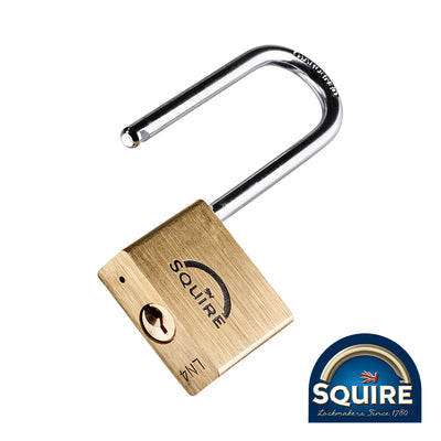 Solid Brass Lion Padlock 2.5 Inch Shackle | Double Locking Security for Home Use