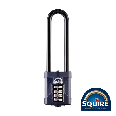 50mm Combination Padlock | 4" Long Shackle | Hardened Steel Recodable Keyless Lock