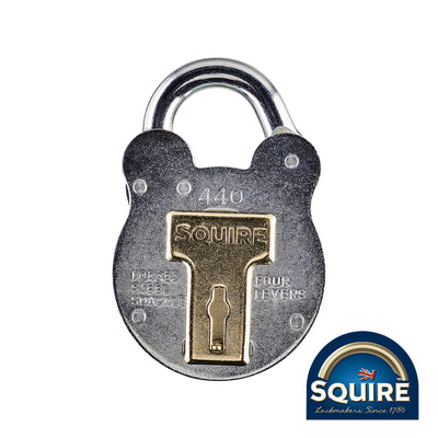 Traditional Old English 4 Lever Padlock | Galvanised Steel Lock | All-Weather Protection