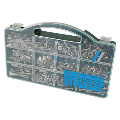 895pcs Classic Multi-Purpose Screws Mixed Tray – PZ Drive, Double Countersunk A2 Stainless Steel Assortment (STSTTRAY)
