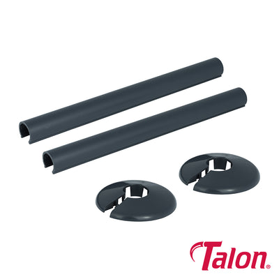 15 x 200mm Snappit Tail Kit – Anthracite Grey Pipe Covers & Collars for 15mm Copper Pipes (BOX OF 2)