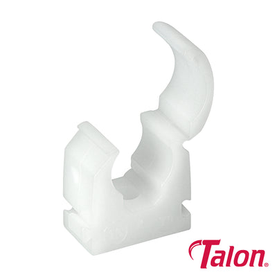 Single Hinged Pipe Clip – White Polypropylene 360° Fixing Bracket for Plumbing & Heating (BAG OF 100)