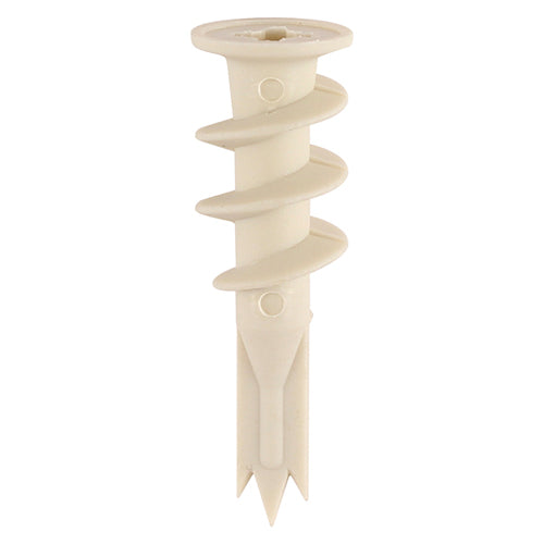 42mm Nylon Speed Plugs – White | TIMCO Wall Plugs & Fasteners | Heavy Duty Fixing Anchors | Box of 100 (TBAN)