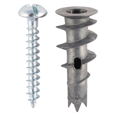 13 x 31.5mm Metal Speed Plugs & Screws Zinc – Plasterboard Fixings