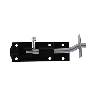 Necked Tower Bolt Black – Heavy Duty Door & Gate Security Bolt | TIMCO
